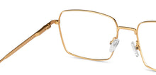 Load image into Gallery viewer, Gold Square Full Rim Unisex Eyeglasses by Vincent Chase-201091