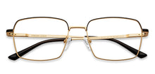 Load image into Gallery viewer, Gold Square Full Rim Unisex Eyeglasses by Vincent Chase-201091