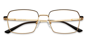Gold Square Full Rim Unisex Eyeglasses by Vincent Chase-201091