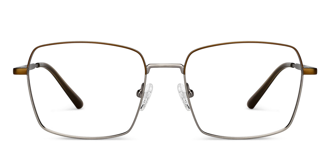 Gunmetal Square Full Rim Unisex Eyeglasses by Vincent Chase-201092