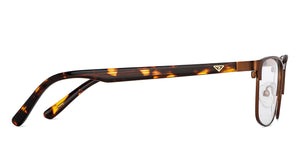 Brown Rectangle Full Rim Unisex Eyeglasses by Vincent Chase-201361