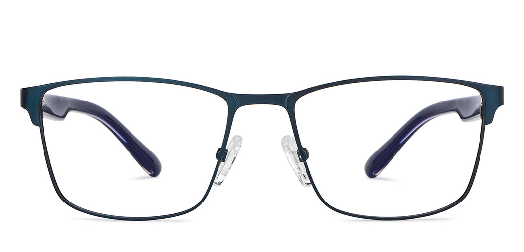 Blue Rectangle Full Rim Unisex Eyeglasses by Vincent Chase-201362