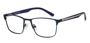 Blue Rectangle Full Rim Unisex Eyeglasses by Vincent Chase-201362