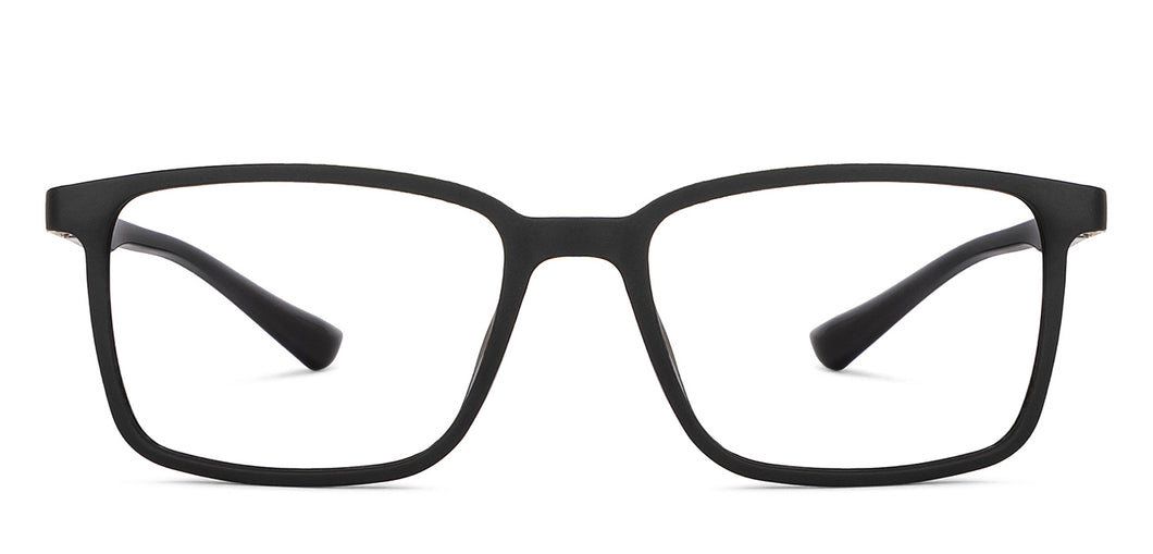 Black Rectangle Full Rim Unisex Eyeglasses by Vincent Chase Online-204942