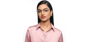 Gunmetal Rectangle Full Rim Unisex Eyeglasses by Vincent Chase-211407