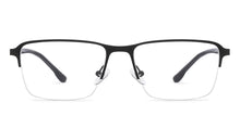 Load image into Gallery viewer, Black Rectangle Half Rim Unisex Eyeglasses by Vincent Chase-209029