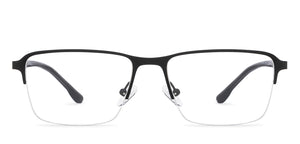 Black Rectangle Half Rim Unisex Eyeglasses by Vincent Chase-209029