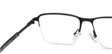Load image into Gallery viewer, Black Rectangle Half Rim Unisex Eyeglasses by Vincent Chase-209029