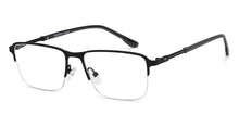 Load image into Gallery viewer, Black Rectangle Half Rim Unisex Eyeglasses by Vincent Chase-209029