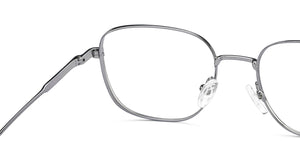 Silver Rectangle Full Rim Unisex Eyeglasses by Vincent Chase-210426