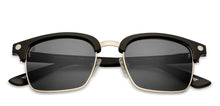 Load image into Gallery viewer, Black Clubmaster Full Rim Extra Wide Unisex Sunglasses by Vincent Chase Polarized-122260