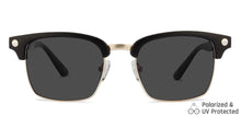 Load image into Gallery viewer, Black Clubmaster Full Rim Extra Wide Unisex Sunglasses by Vincent Chase Polarized-122260