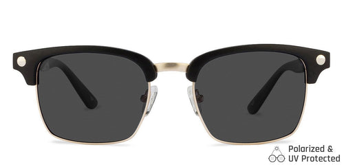 Black Clubmaster Full Rim Extra Wide Unisex Sunglasses by Vincent Chase Polarized-122260