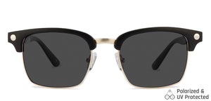 Black Clubmaster Full Rim Extra Wide Unisex Sunglasses by Vincent Chase Polarized-122260