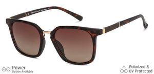 Brown Wayfarer Full Rim Extra Wide Unisex Sunglasses by Vincent Chase Polarized-138546