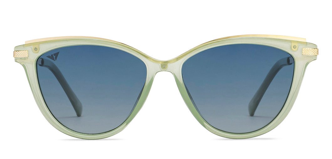Green Cat Eye Full Rim Women Sunglasses by Vincent Chase Polarized-210001