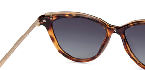 Brown Cat Eye Full Rim Medium Women Sunglasses by Vincent Chase Polarized-140457