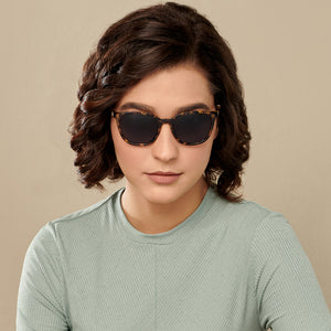 Brown Cat Eye Full Rim Women Sunglasses by Vincent Chase Polarized-141193