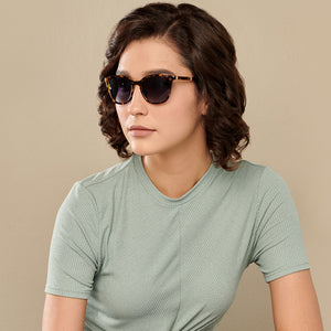 Brown Cat Eye Full Rim Women Sunglasses by Vincent Chase Polarized-141193