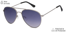Load image into Gallery viewer, Silver Aviator Full Rim Narrow Unisex Sunglasses by Vincent Chase-146439