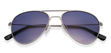 Load image into Gallery viewer, Silver Aviator Full Rim Narrow Unisex Sunglasses by Vincent Chase-146439