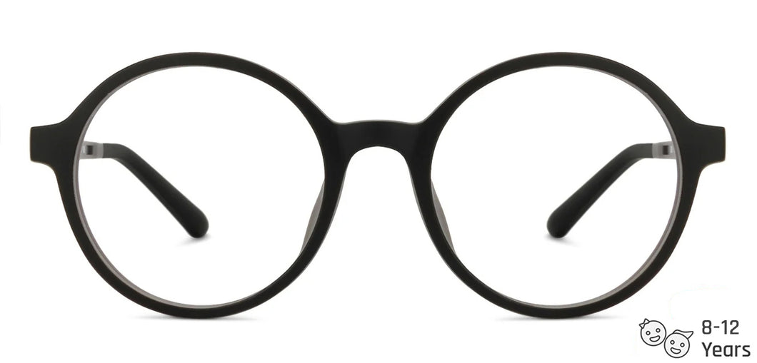 Black Round Full Rim Kids Eyeglasses by Lenskart Junior-128761