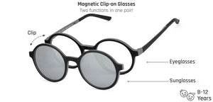 Black Round Full Rim Kids Eyeglasses by Lenskart Junior-128761