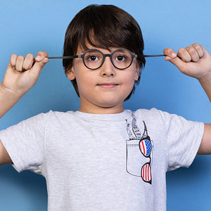 Black Round Full Rim Kids Eyeglasses by Lenskart Junior-128761