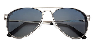 Silver Aviator Full Rim Unisex Sunglasses by Vincent Chase Polarized-130075