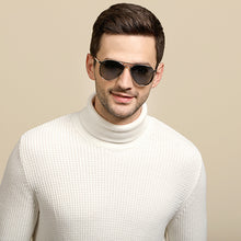 Load image into Gallery viewer, Silver Aviator Full Rim Unisex Sunglasses by Vincent Chase Polarized-130075