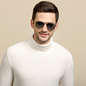 Silver Aviator Full Rim Unisex Sunglasses by Vincent Chase Polarized-130075