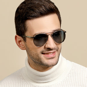 Silver Aviator Full Rim Unisex Sunglasses by Vincent Chase Polarized-130075