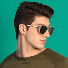 Load image into Gallery viewer, Gold Aviator Full Rim Unisex Sunglasses by Vincent Chase Polarized-130076