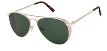 Load image into Gallery viewer, Gold Aviator Full Rim Unisex Sunglasses by Vincent Chase Polarized-130076