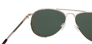 Gold Aviator Full Rim Unisex Sunglasses by Vincent Chase Polarized-130076