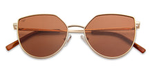 Load image into Gallery viewer, Gold Cat Eye Full Rim Women Sunglasses by Vincent Chase Polarized-139363