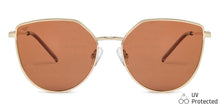 Load image into Gallery viewer, Gold Cat Eye Full Rim Women Sunglasses by Vincent Chase Polarized-139363