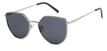 Load image into Gallery viewer, Silver Cat Eye Full Rim Wide Women Sunglasses by Vincent Chase Polarized-139364