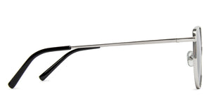 Silver Cat Eye Full Rim Wide Women Sunglasses by Vincent Chase Polarized-139364