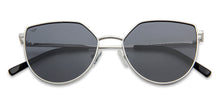 Load image into Gallery viewer, Silver Cat Eye Full Rim Wide Women Sunglasses by Vincent Chase Polarized-139364