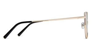 Gold Cat Eye Full Rim Wide Women Sunglasses by Vincent Chase Polarized-139365