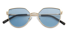 Load image into Gallery viewer, Gold Cat Eye Full Rim Wide Women Sunglasses by Vincent Chase Polarized-139365