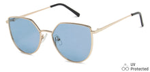 Load image into Gallery viewer, Gold Cat Eye Full Rim Wide Women Sunglasses by Vincent Chase Polarized-139365
