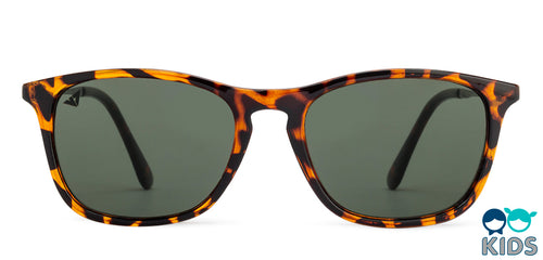 Brown Rectangle Full Rim Kids Sunglasses by Vincent Chase Kids-131059
