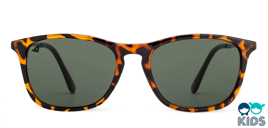 Brown Rectangle Full Rim Kids Sunglasses by Vincent Chase Kids-131059