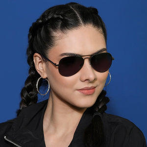 Grey Aviator Full Rim Unisex Sunglasses by Vincent Chase Online-131297