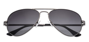 Grey Aviator Full Rim Unisex Sunglasses by Vincent Chase Online-131297
