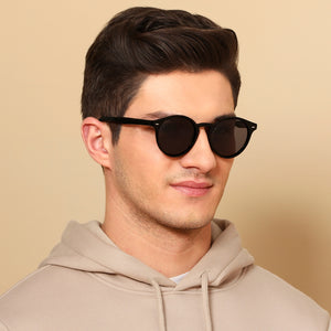 Black Round Full Rim Unisex Sunglasses by Vincent Chase Polarized-131321
