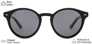 Black Round Full Rim Unisex Sunglasses by Vincent Chase Polarized-131321