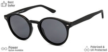 Load image into Gallery viewer, Black Round Full Rim Unisex Sunglasses by Vincent Chase Polarized-131321